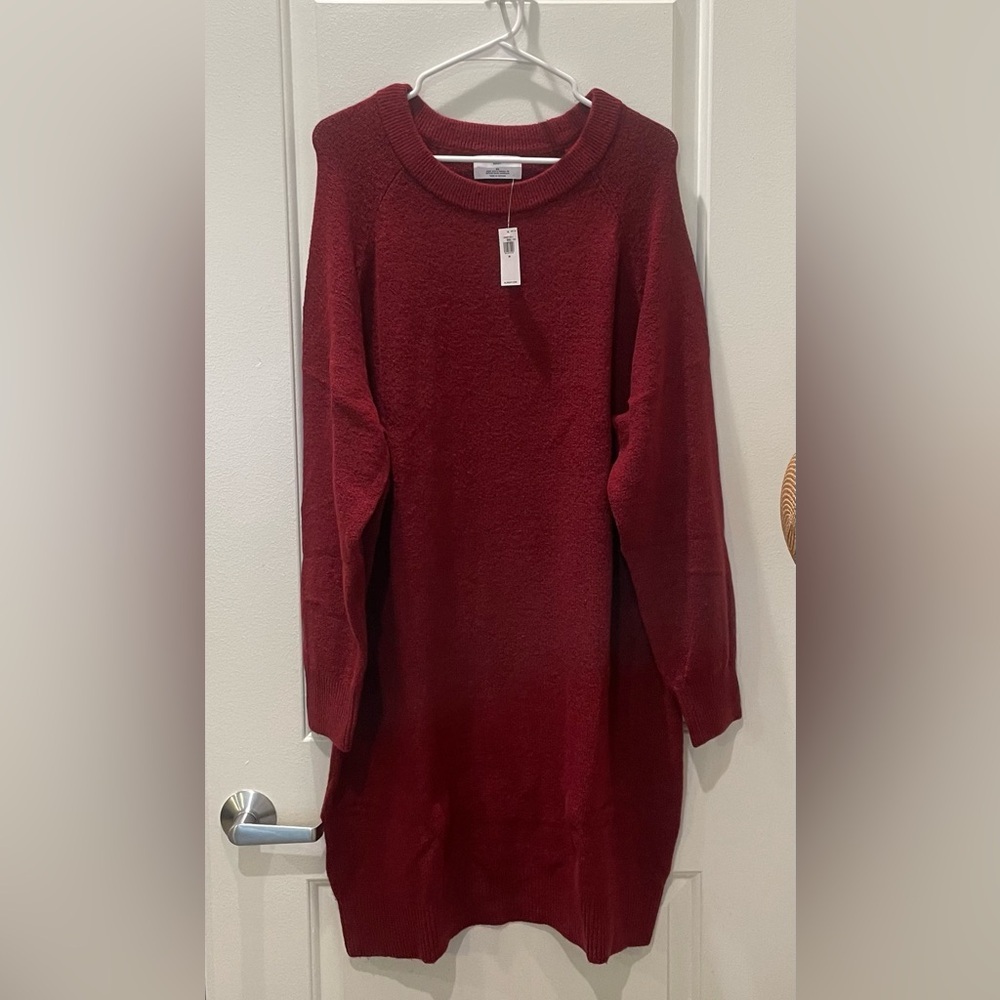 NEW…Knit Long-Sleeve Sweater Dress - Picture 3 of 5